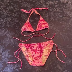 👙 Beach Glitter Pink bikini Victorias Secret